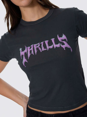 THRILLS Women's Neon Metal Boy Tee - Merch Black