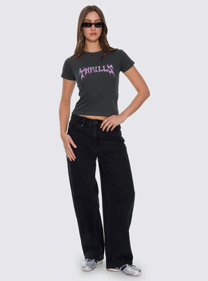 THRILLS Women's Neon Metal Boy Tee - Merch Black