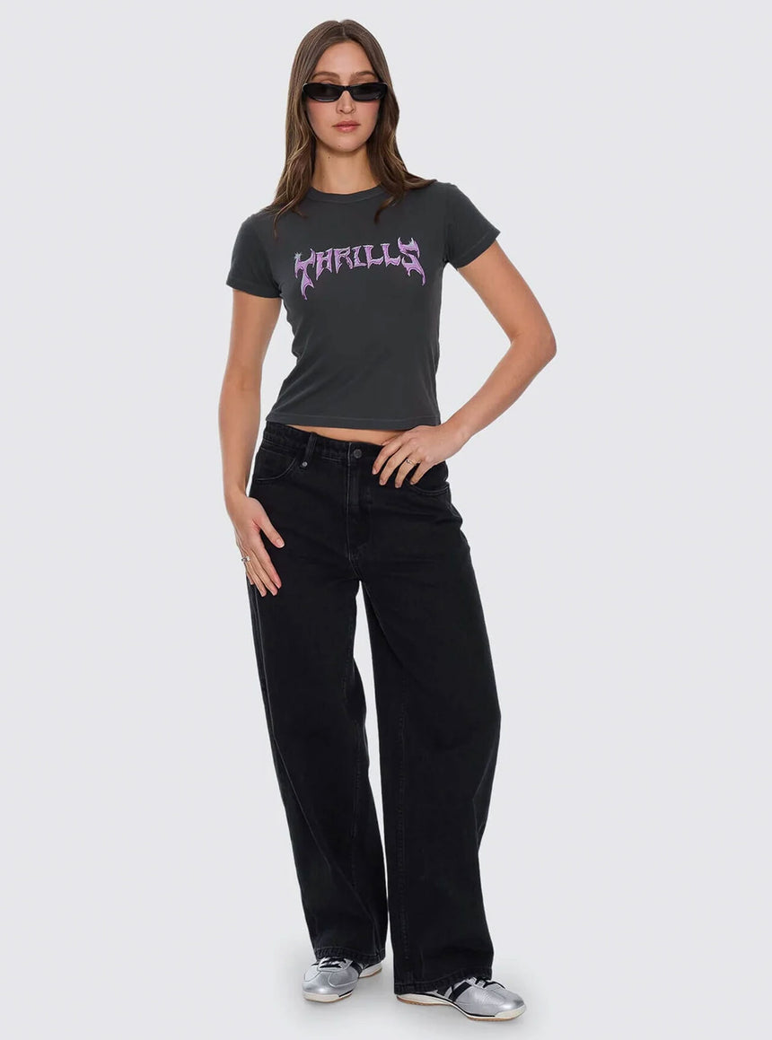 THRILLS Women's Neon Metal Boy Tee - Merch Black