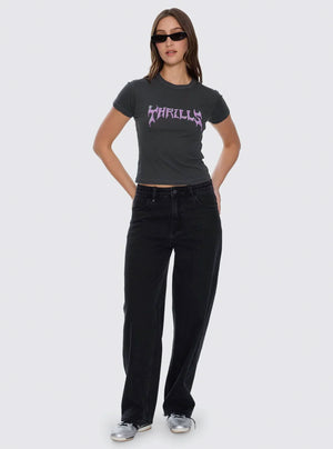 THRILLS Women's Neon Metal Boy Tee - Merch Black