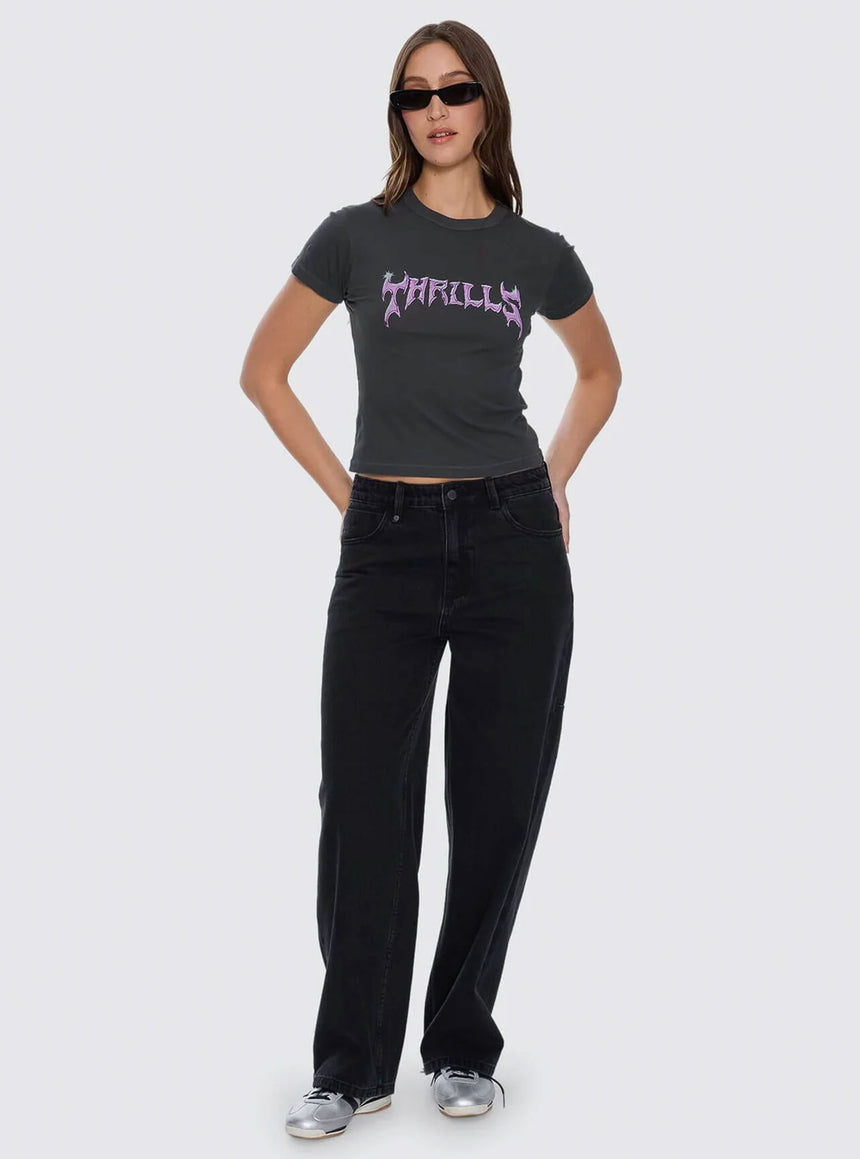 THRILLS Women's Neon Metal Boy Tee - Merch Black