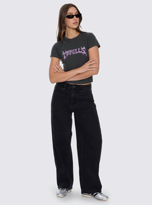 THRILLS Women's Neon Metal Boy Tee - Merch Black