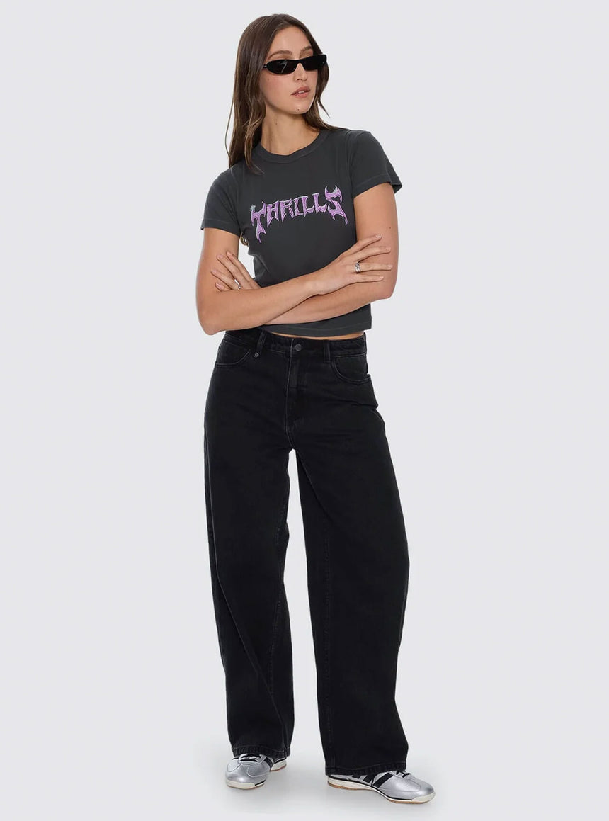 THRILLS Women's Neon Metal Boy Tee - Merch Black