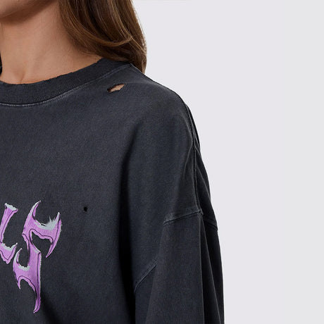 THRILLS Women's Neon Metal Oversized Tee - Merch Black