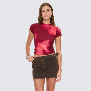 THRILLS Women's Nightbloom Club Tee - Garnet Orchid