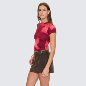 THRILLS Women's Nightbloom Club Tee - Garnet Orchid