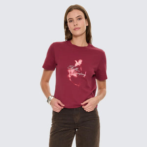 THRILLS Women's Nightbloom Essential Tee - Garnet Orchid