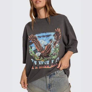 THRILLS Women's Seen & Heard Oversized Tee - Merch Black