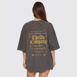 THRILLS Women's Seen & Heard Oversized Tee - Merch Black