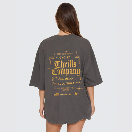THRILLS Women's Seen & Heard Oversized Tee - Merch Black