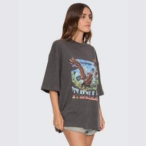 THRILLS Women's Seen & Heard Oversized Tee - Merch Black