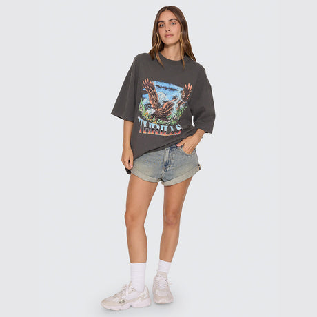 THRILLS Women's Seen & Heard Oversized Tee - Merch Black