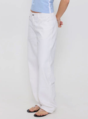 THRILLS Women's Sloane High Rise. Barrel Jean - Whiteout