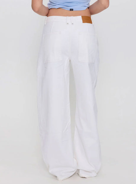 THRILLS Women's Sloane High Rise. Barrel Jean - Whiteout
