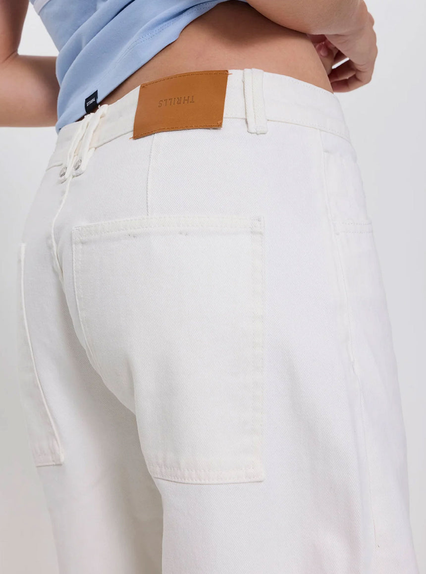 THRILLS Women's Sloane High Rise. Barrel Jean - Whiteout
