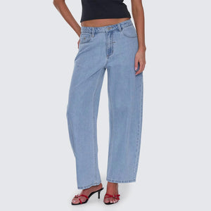 THRILLS Women's Sloane Low Rise Barrel Jean - Ageless Blue