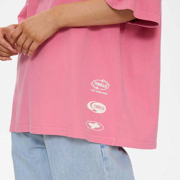 THRILLS Women's Speed Kills Oversized Tee - Gum