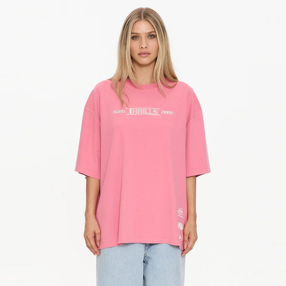 THRILLS Women's Speed Kills Oversized Tee - Gum