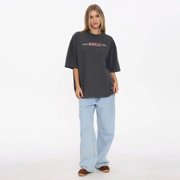 THRILLS Women's Speed Kills Oversized Tee - Merch Black