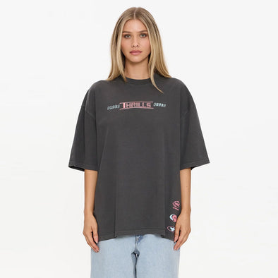 THRILLS Women's Speed Kills Oversized Tee - Merch Black