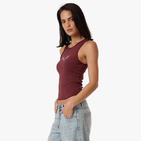 THRILLS Women's Speed Of Fury Curve Tank - Dark Cherry