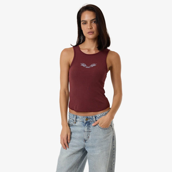 THRILLS Women's Speed Of Fury Curve Tank - Dark Cherry