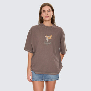 THRILLS Women's Take It Easy Oversized Tee - Clay Smoke