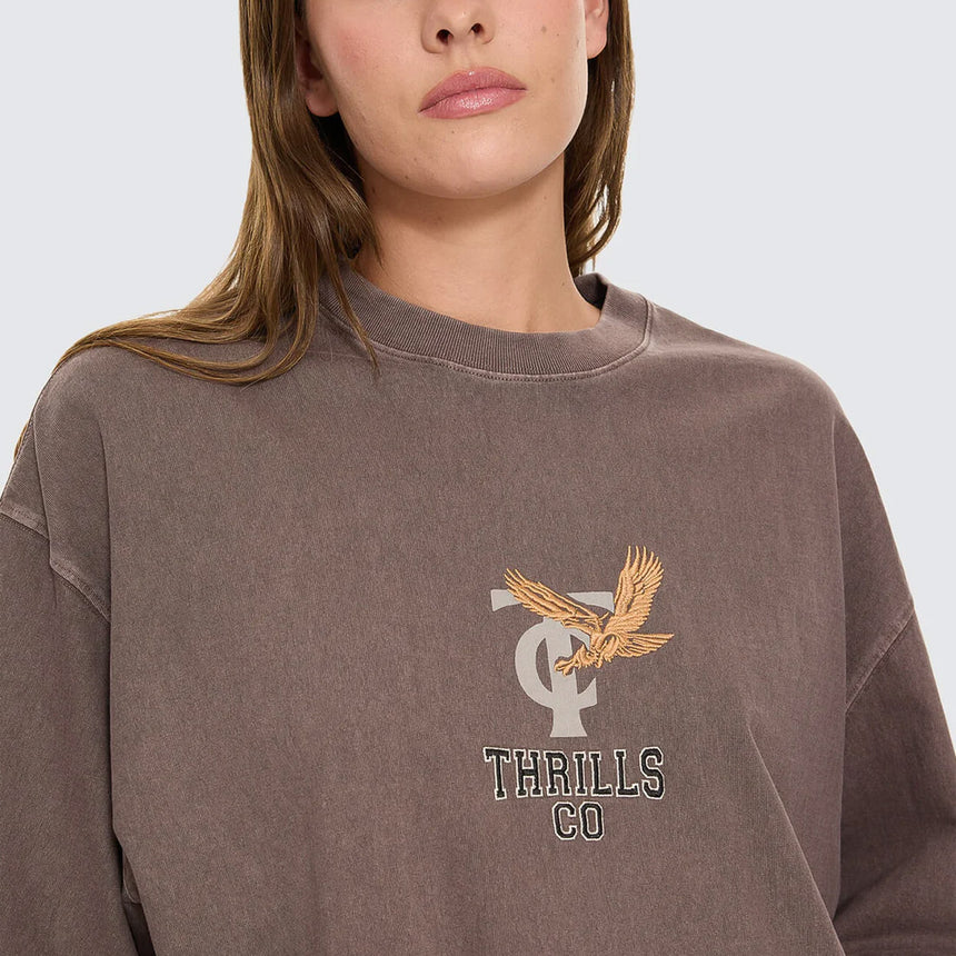 THRILLS Women's Take It Easy Oversized Tee - Clay Smoke