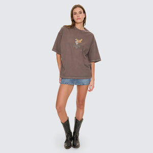 THRILLS Women's Take It Easy Oversized Tee - Clay Smoke