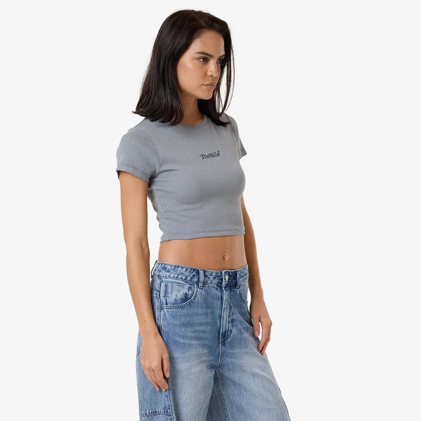 THRILLS Women's Workwear Baby Tee - Flint Blue