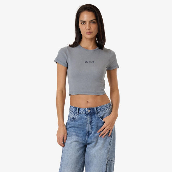 THRILLS Women's Workwear Baby Tee - Flint Blue