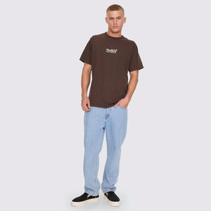 THRILLS Workwear Embroidered Merch Tee - Postal Brown