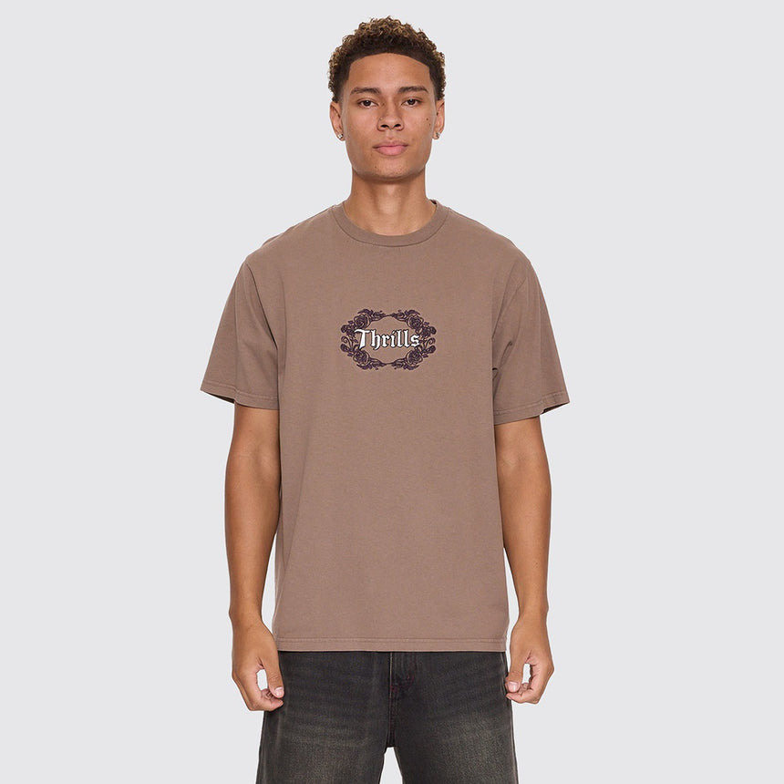 THRILLS Wreath Of Desire Embroidered Merch Tee - Falcon