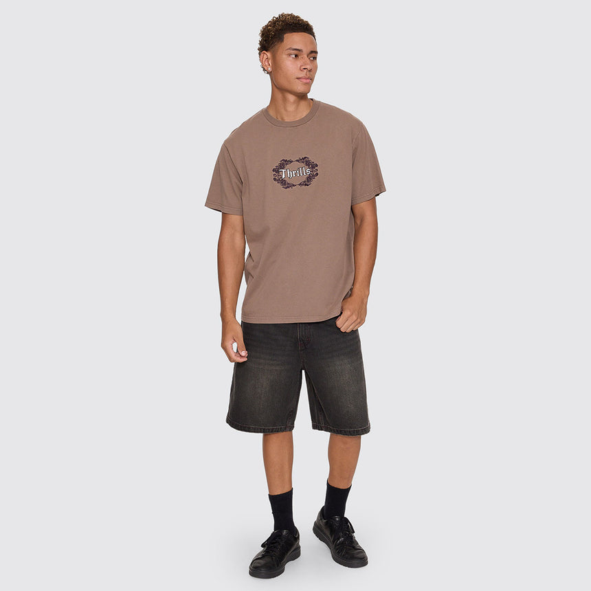 THRILLS Wreath Of Desire Embroidered Merch Tee - Falcon