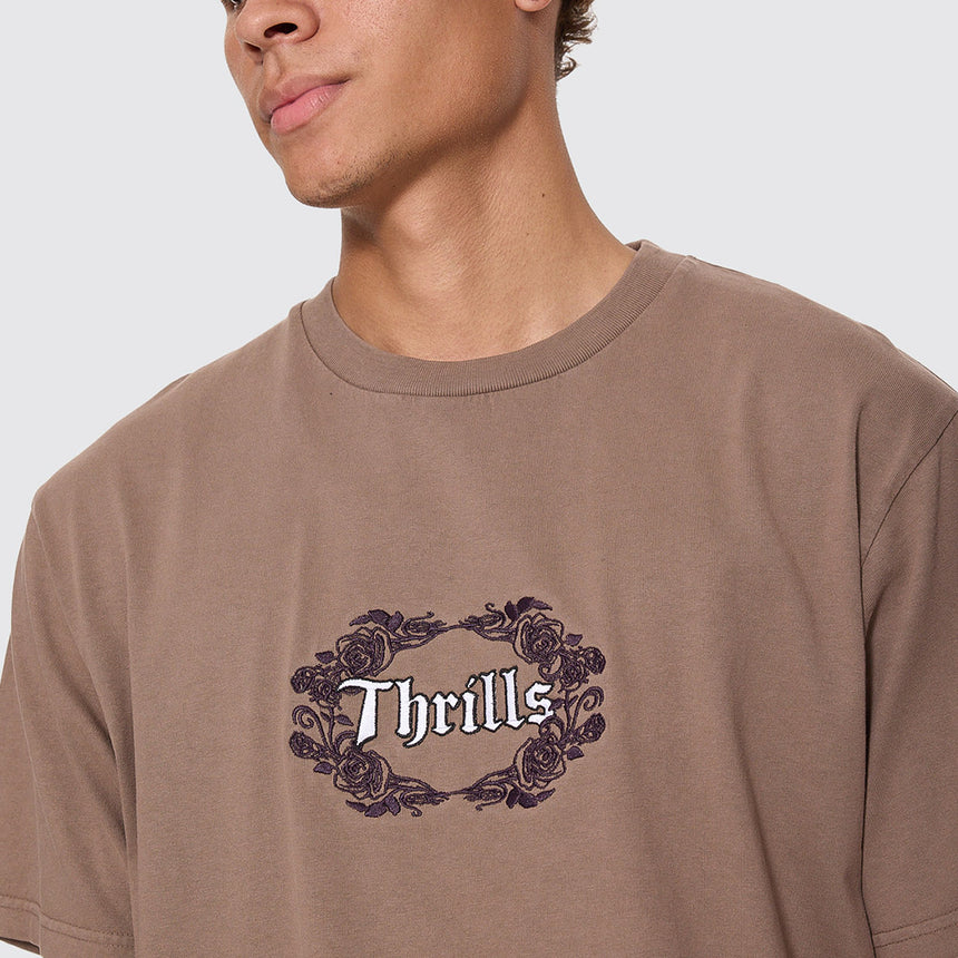 THRILLS Wreath Of Desire Embroidered Merch Tee - Falcon
