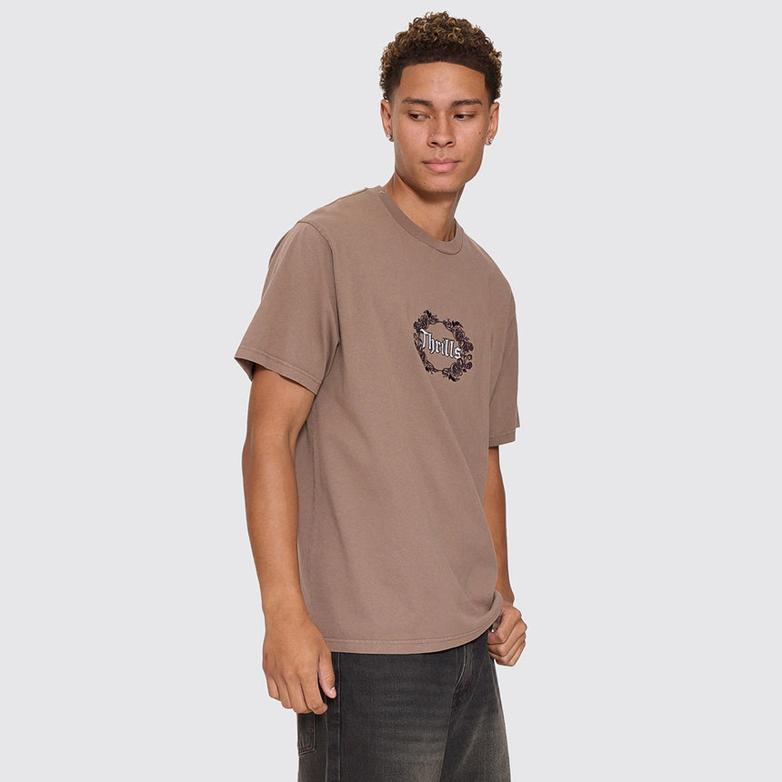 THRILLS Wreath Of Desire Embroidered Merch Tee - Falcon