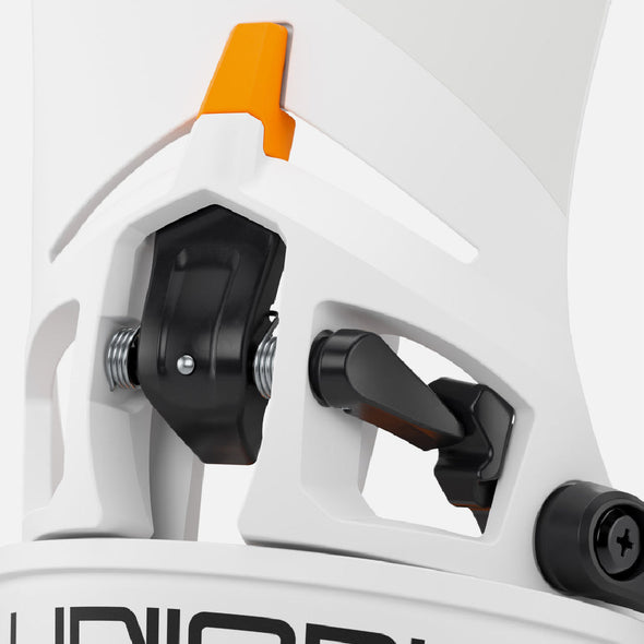 UNION Atlas Step On Bindings 2026 - White/Orange *PRE-ORDER