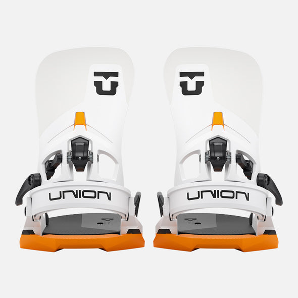 UNION Atlas Step On Bindings 2026 - White/Orange *PRE-ORDER