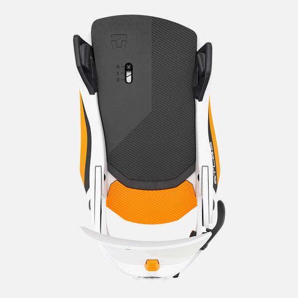 UNION Atlas Step On Bindings 2026 - White/Orange *PRE-ORDER