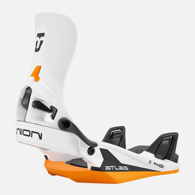 UNION Atlas Step On Bindings 2026 - White/Orange *PRE-ORDER