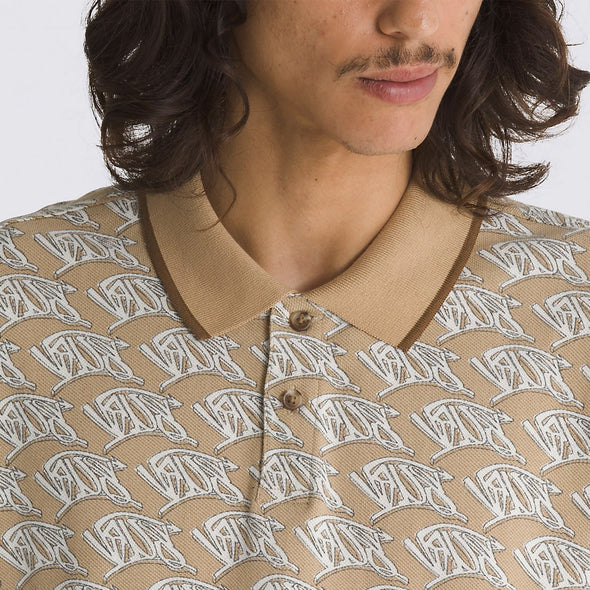 VANS Lewis Mills Short Sleeve Polo - Incense