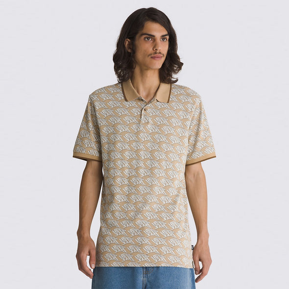 VANS Lewis Mills Short Sleeve Polo - Incense