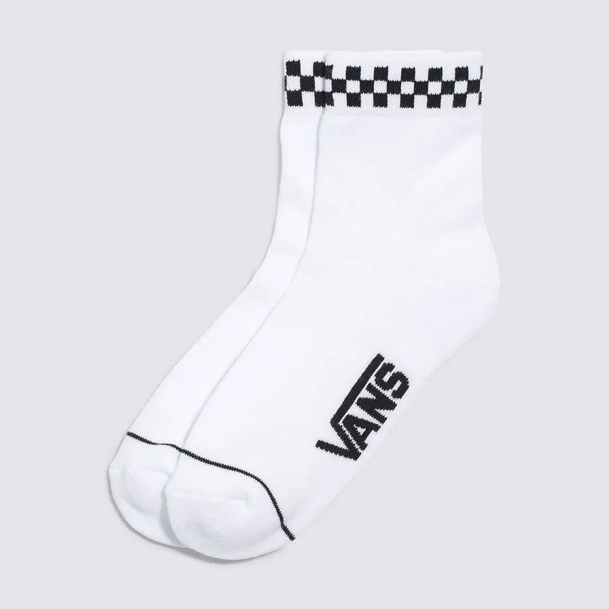 VANS Peek-A-Check Half Crew Sock - White/Black