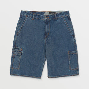 VOLCOM 1991 Utility Denim 23" Shorts - Indigo Ridge Wash