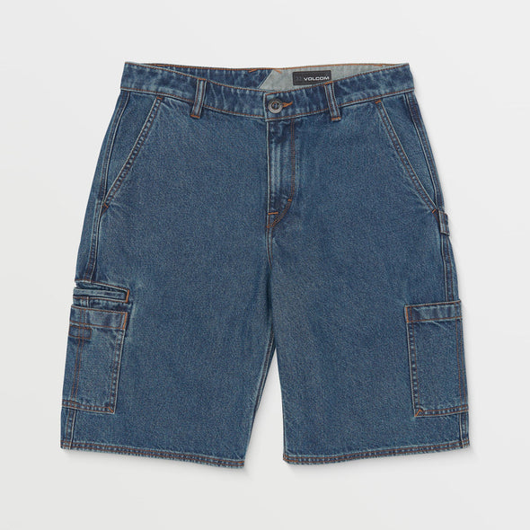 VOLCOM 1991 Utility Denim 23" Shorts - Indigo Ridge Wash