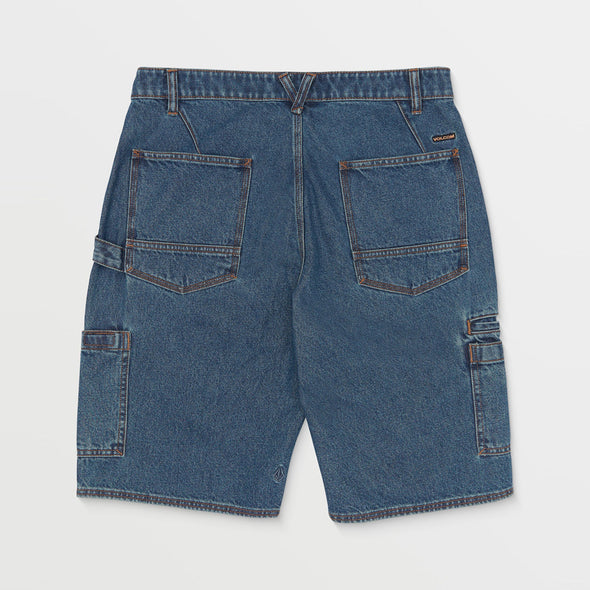 VOLCOM 1991 Utility Denim 23" Shorts - Indigo Ridge Wash