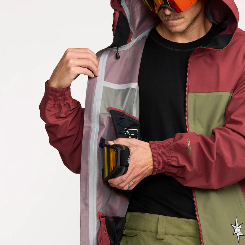 VOLCOM Arthur 3L Jacket 2026 - Burnt Red
