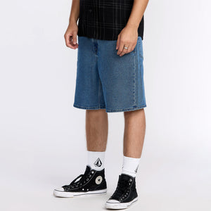 VOLCOM Billow Denim 22" Shorts - Deep River Blues