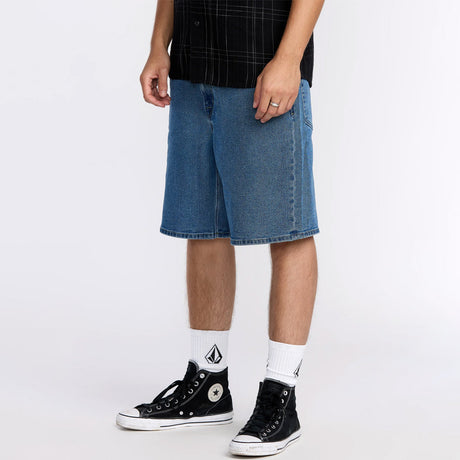 VOLCOM Billow Denim 22" Shorts - Deep River Blues