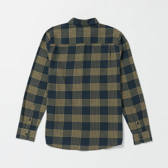 VOLCOM Caden Plaid Long Sleeve Shirt - Navy